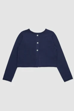 Cardigan con ricamo BAMBINI - Blu