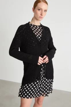 Cardigan con scollo a V - Nero