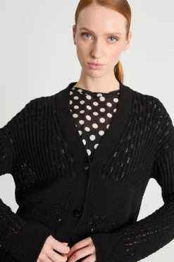 Cardigan con scollo a V - Nero