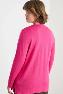 Cardigan con tasche - Fuxia