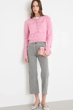 Cardigan con tasche - Rosa