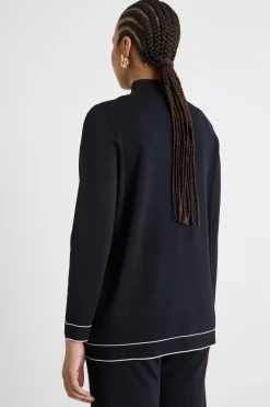 Cardigan con zip - Blu