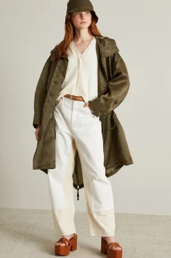 Cardigan in filato di puro lino - Avorio
