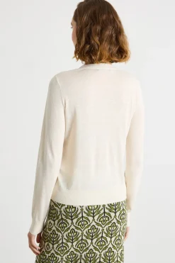 Cardigan in filato rasato - Bianco