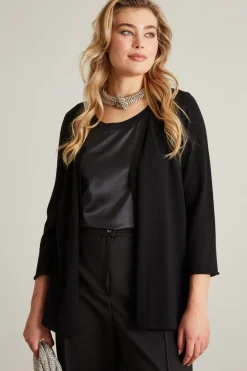 Cardigan in pura lana - Nero