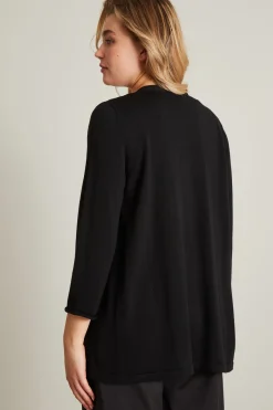 Cardigan in pura lana - Nero