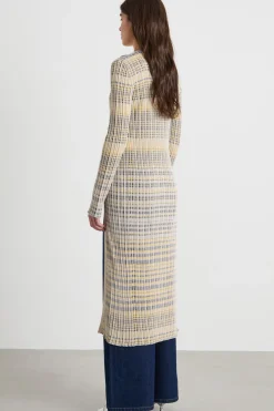 Cardigan lungo e aderente - Beige