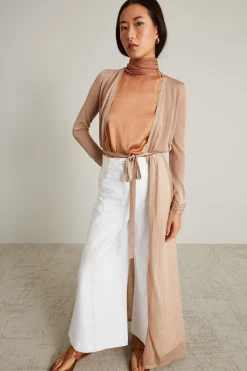 Cardigan lungo lamè - Oro