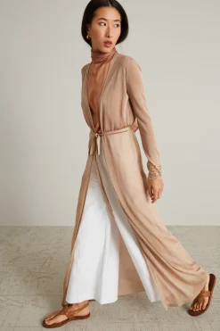 Cardigan lungo lamè - Oro