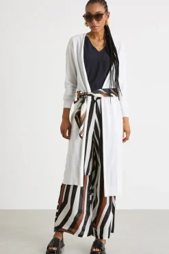 Cardigan lungo open-front - Bianco