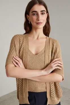 Cardigan lurex - Oro