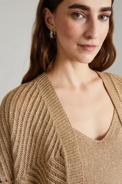 Cardigan lurex - Oro