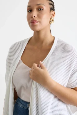 Cardigan open-front - Bianco