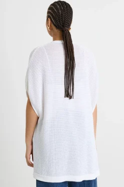 Cardigan open-front - Bianco