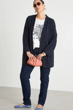 Cardigan open-front - Blu