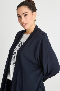 Cardigan open-front - Blu