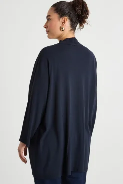 Cardigan open-front - Blu