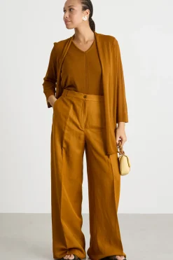 Cardigan open-front - Marrone