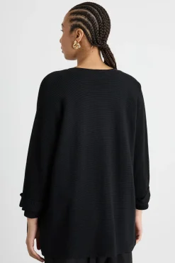 Cardigan open-front - Nero