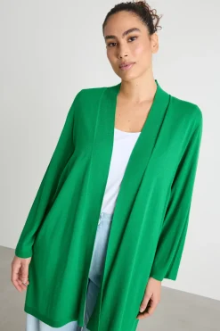 Cardigan open-front - Verde