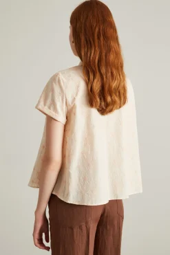 Casacca in cotone ricamato - Rosa