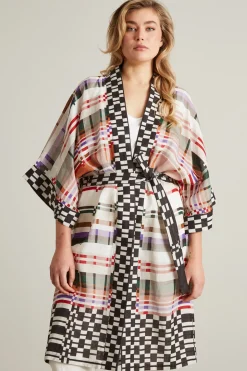Casacca a kimono - Avorio Rosso