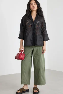 Casacca boxy effetto see-through - Nero
