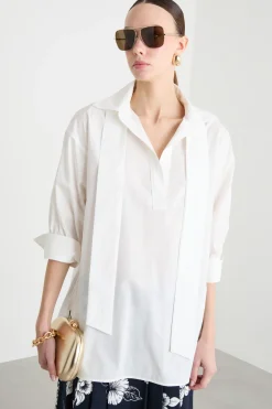 Casacca con foulard - Bianco