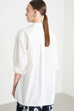 Casacca con foulard - Bianco