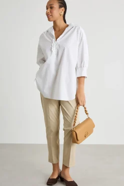 Casacca con ruches - Bianco