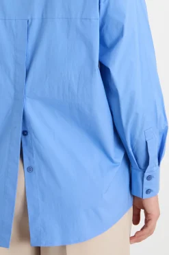 Casacca con spacco sul retro - Azzurro
