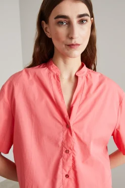 Casacca cropped in popeline - Pesca