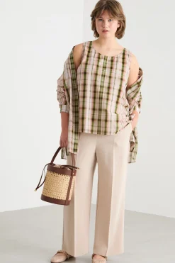 Casacca e top in voile - Rosa Verde