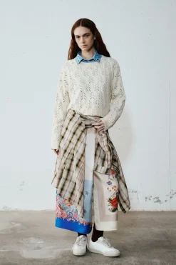 Casacca e top in voile - Rosa Verde