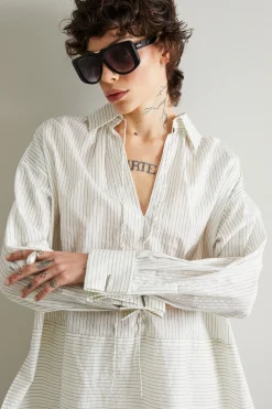 Casacca in cotone e seta - Bianco