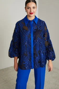 Casacca in fil coupé - Nero Bluette