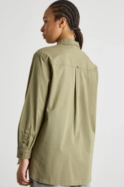 Casacca in gabardina con tasche - Verde
