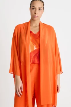 Casacca in georgette - Arancione