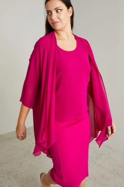 Casacca in georgette - Fuxia