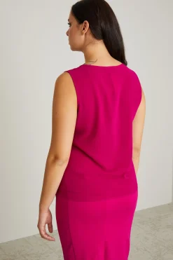 Casacca in georgette - Fuxia
