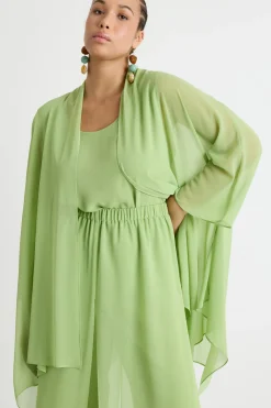 Casacca in georgette - Verde