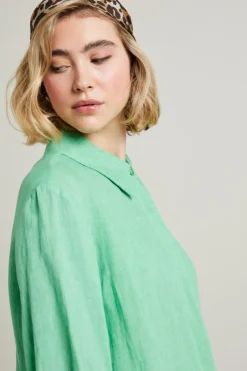 Casacca in lino leggero - Verde Menta