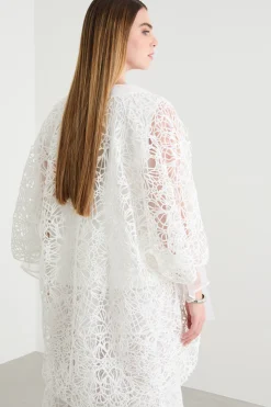 Casacca in macramè - Bianco