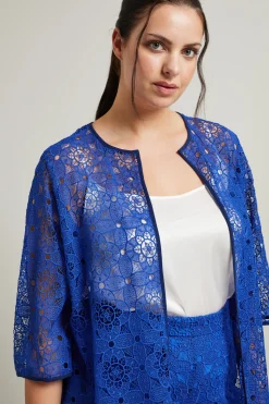 Casacca in pizzo - Blu