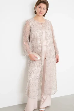 Casacca in pizzo iridescente - Rosa