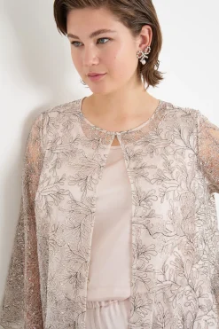 Casacca in pizzo iridescente - Rosa