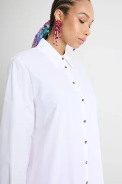 Casacca in popeline - Bianco