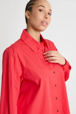 Casacca in popeline - Fuxia