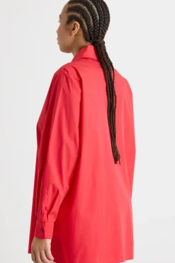 Casacca in popeline - Fuxia