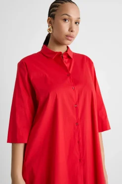 Casacca in popeline - Rosso